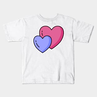 Hearth Shape couple Kids T-Shirt